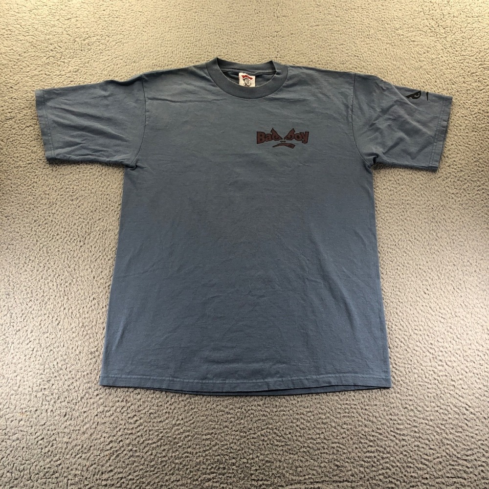 VTG Bad Boys Club Shirt Mens L Blue Stay Harder Go Deeper Last Longer 90s USA - Picture 2 of 13